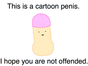 this is a cartoon penis i hope you are not offended