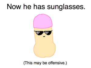 penis with sunglasses this may be offensive