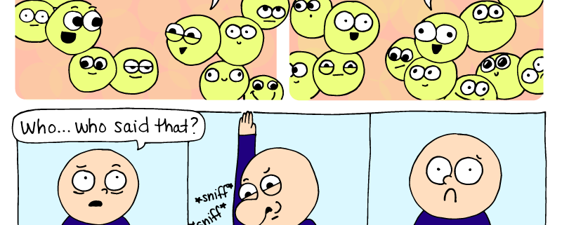 comic of bacteria causing body odor